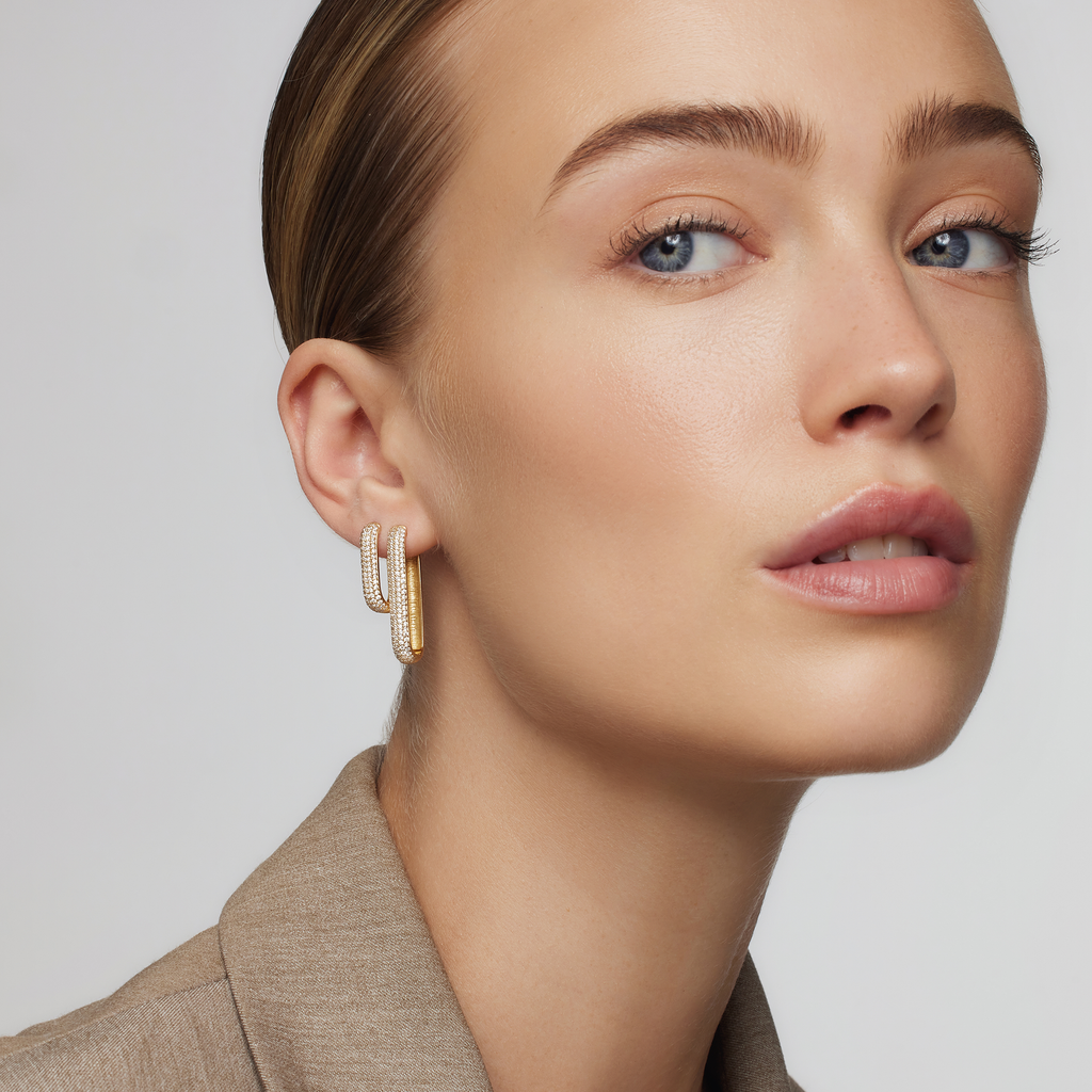 Medium Lalé Pavé Earrings