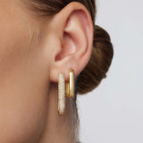 Large Lalé Pavé Hoop Earrings