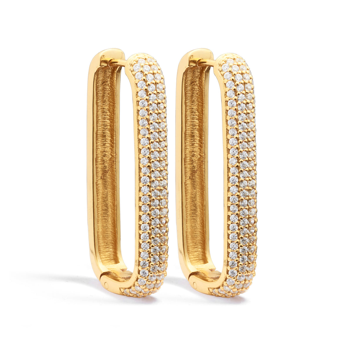 Large Lalé Pavé Hoop Earrings