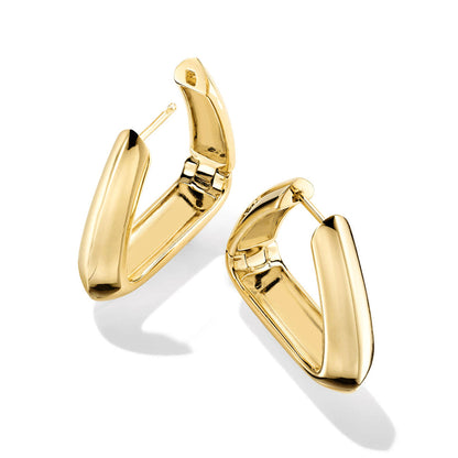 Medium Gable Hoop Earrings