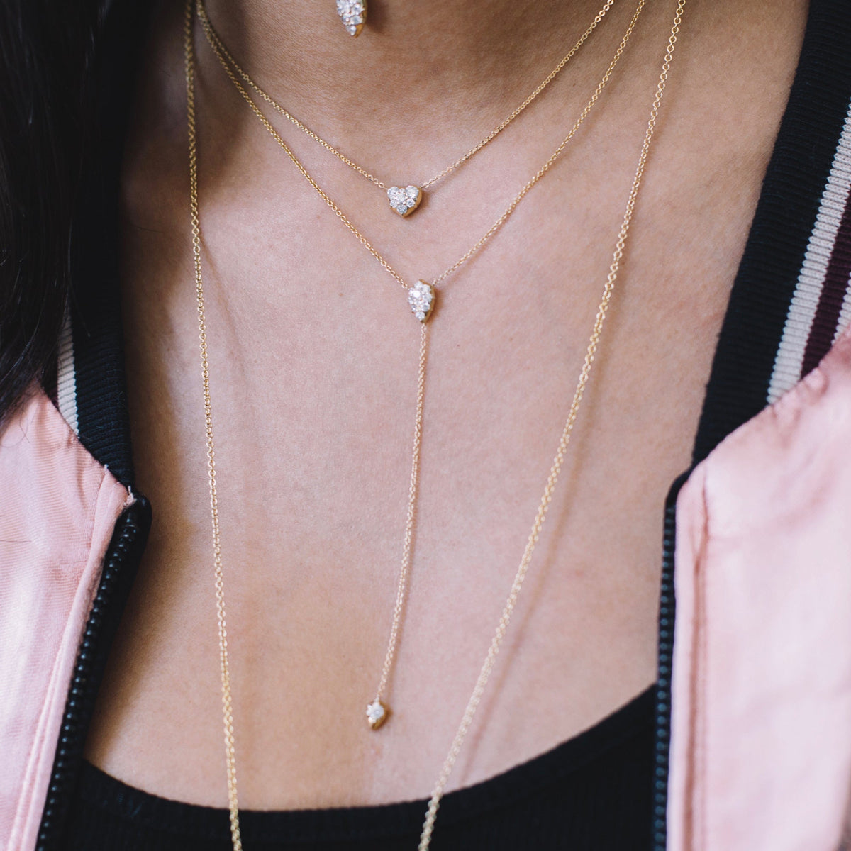 Lariat Evie Pavé Necklace