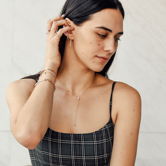 Lariat Evie Pavé Necklace